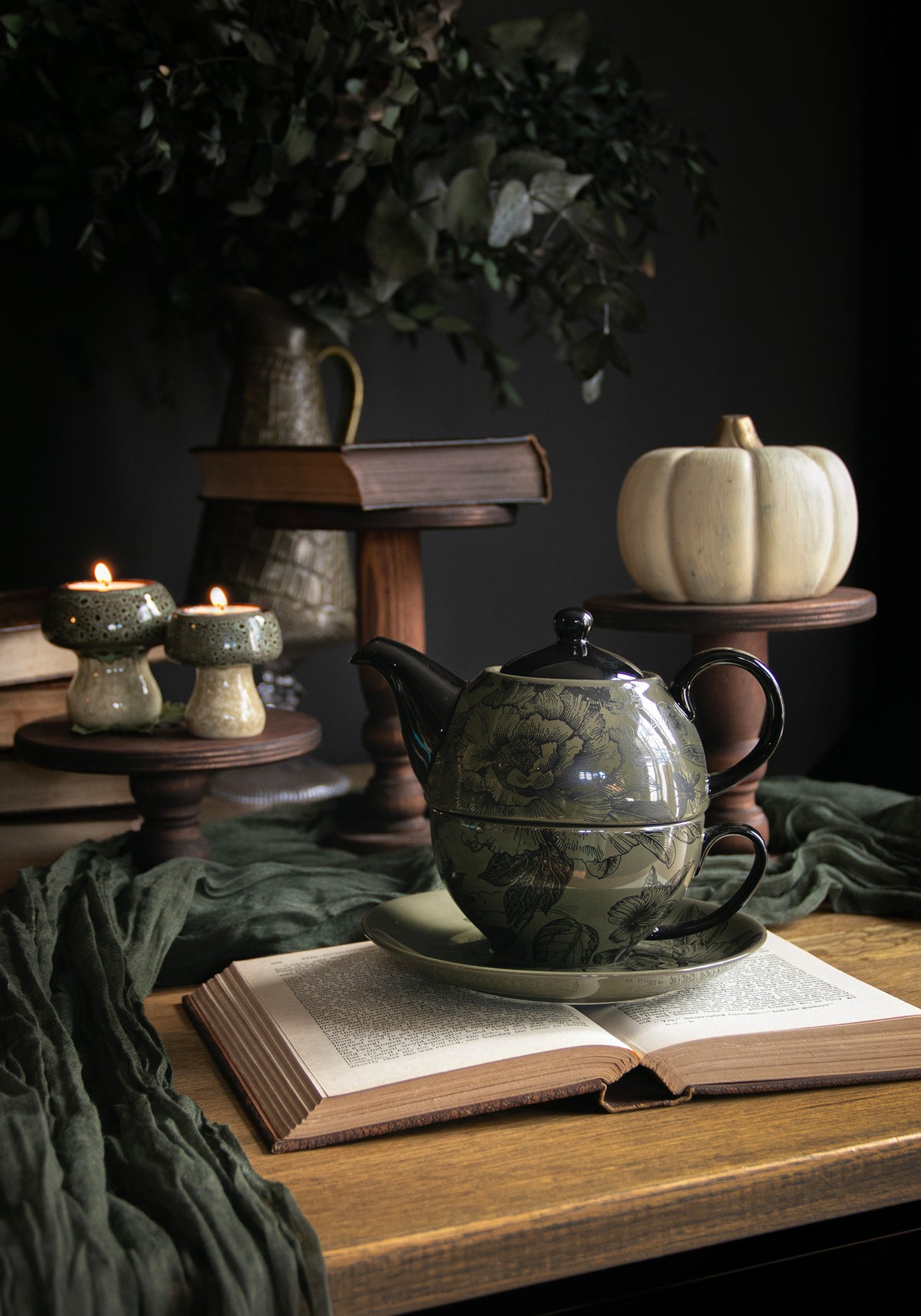 Konshu Blumenmuster Teekanne Und Teacup Set (3 Piece Set)