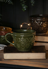 Ashwyn Witches Tile Debossed Mug (Green)