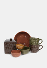 Ashwyn Witches Tile Debossed Mug (Brown)