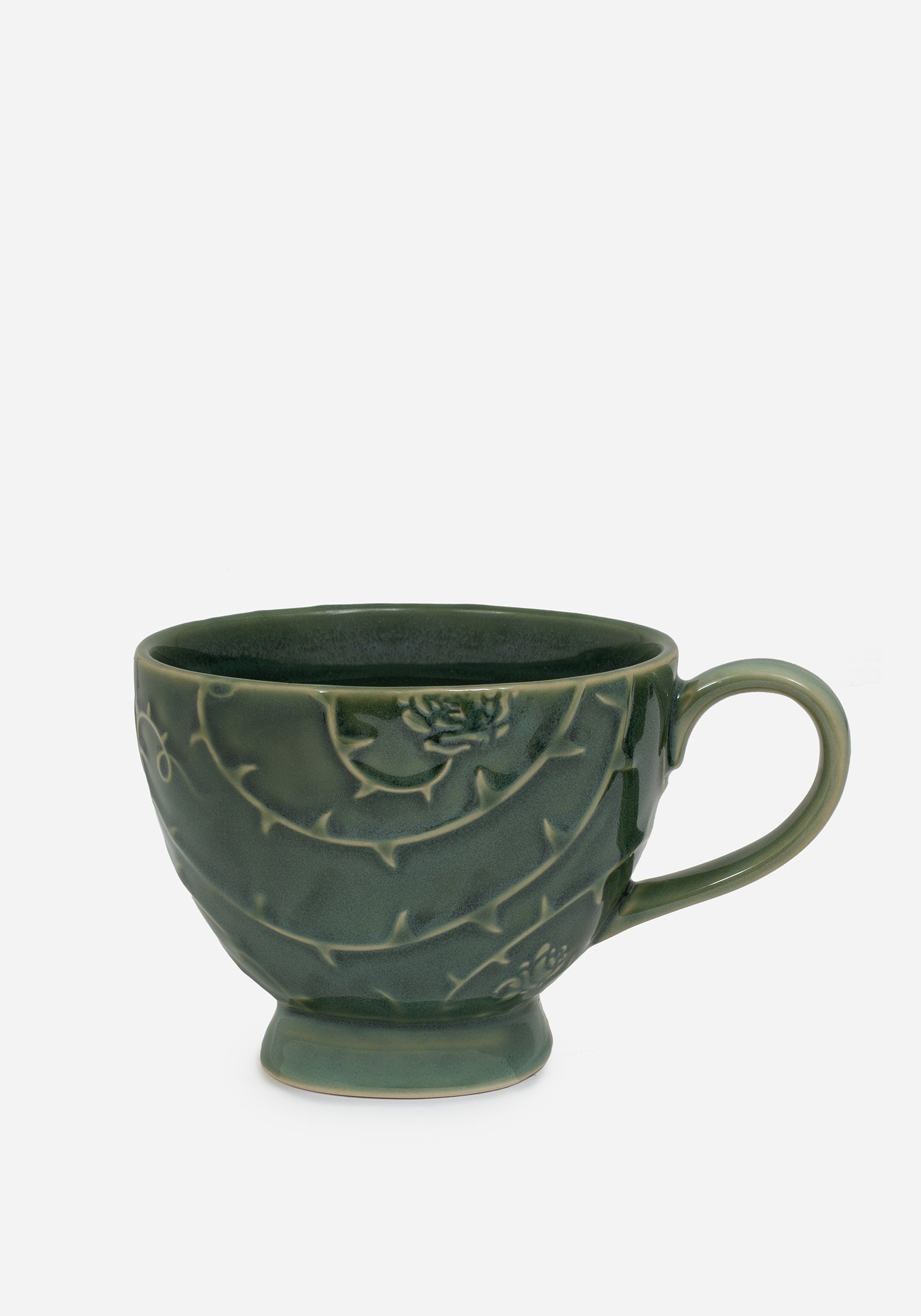 Rosethorn Blumenmuster Geprägt Cup Und Saucer Set