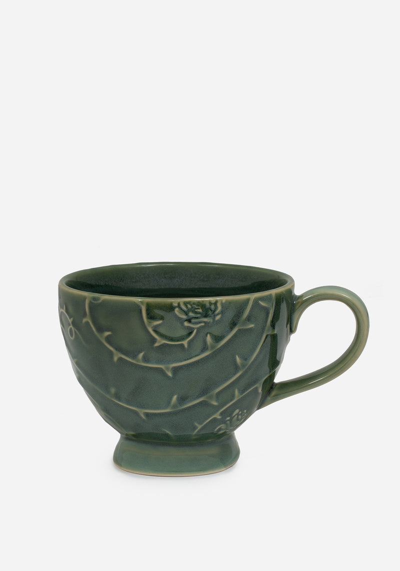 Rosethorn Blumenmuster Geprägt Cup Und Saucer Set