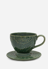 Rosethorn Blumenmuster Geprägt Cup Und Saucer Set