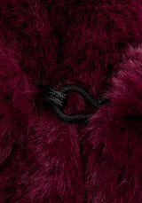 Creature Oversize Pelz Mantel - Plum