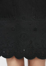 Ayr Broderie Denim Schürzenkleid Kleid
