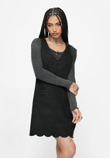 Ayr Broderie Denim Schürzenkleid Kleid