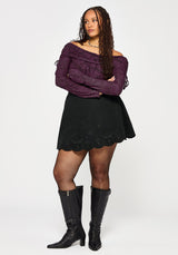 Ayr Broderie Denim Skirt