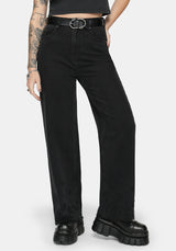 Ayr Broderie Gerade Bein Denim Jean