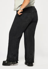Ayr Broderie Gerade Bein Denim Jean