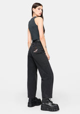 Maleah Bestickt Denim Barrel Jeans