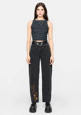 Maleah Bestickt Denim Barrel Jeans