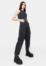 Maleah Bestickt Denim Barrel Jeans