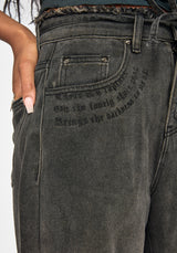 Zena Ombre Relaxed Weites Bein Jeans