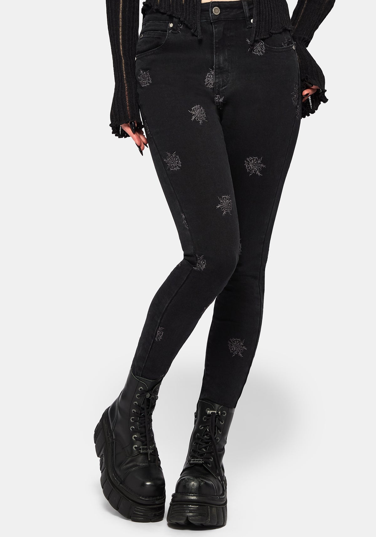 Selin Bestickt Denim Schmal Jean