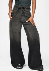 Zena Ombre Relaxed Weites Bein Jeans