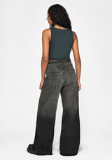 Zena Ombre Relaxed Weites Bein Jeans