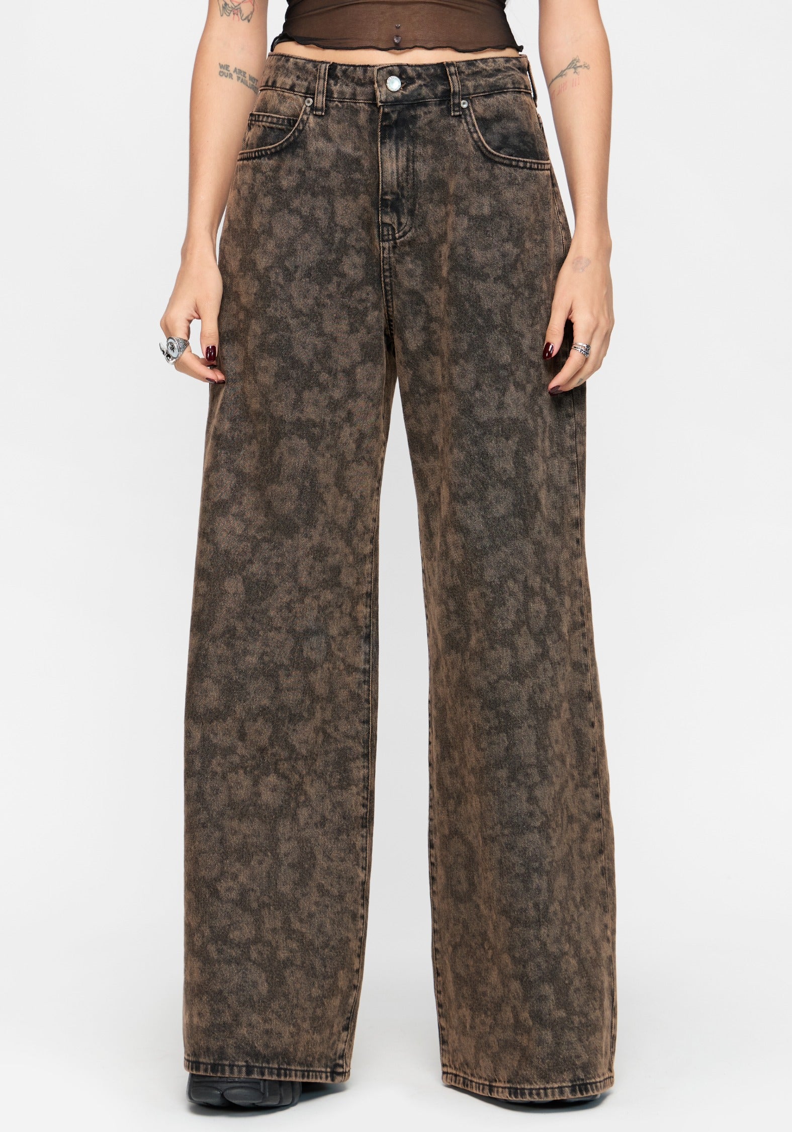 Aletris Blumenprint Palazzo Denim Jeans
