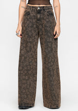 Aletris Blumenprint Palazzo Denim Jeans