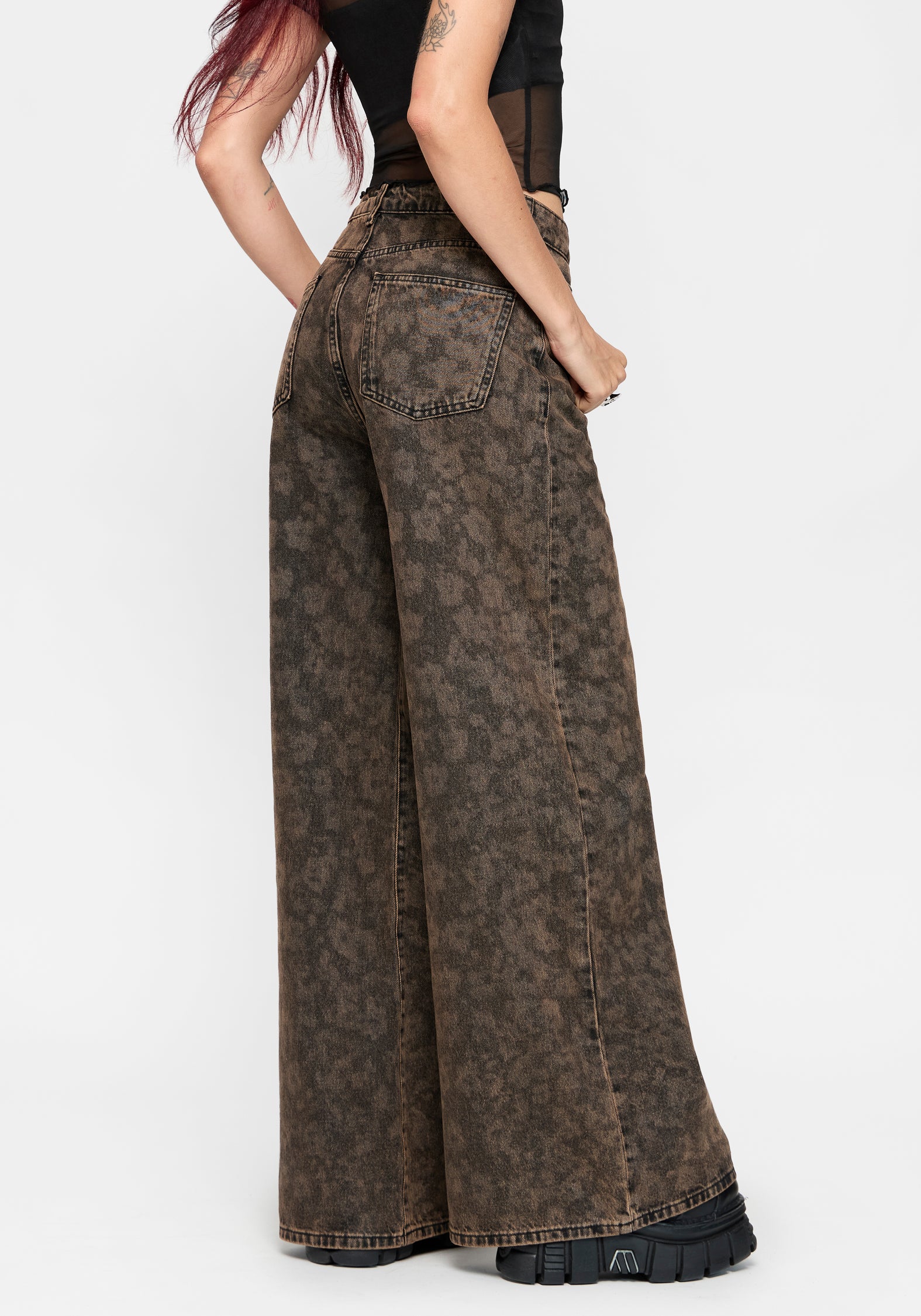 Aletris Blumenprint Palazzo Denim Jeans
