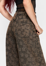 Aletris Blumenprint Palazzo Denim Jeans