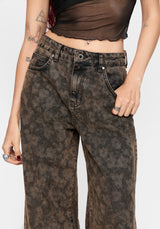 Aletris Blumenprint Palazzo Denim Jeans