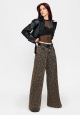 Aletris Blumenprint Palazzo Denim Jeans