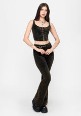 Reign Brushed Denim Korsett Oberteil