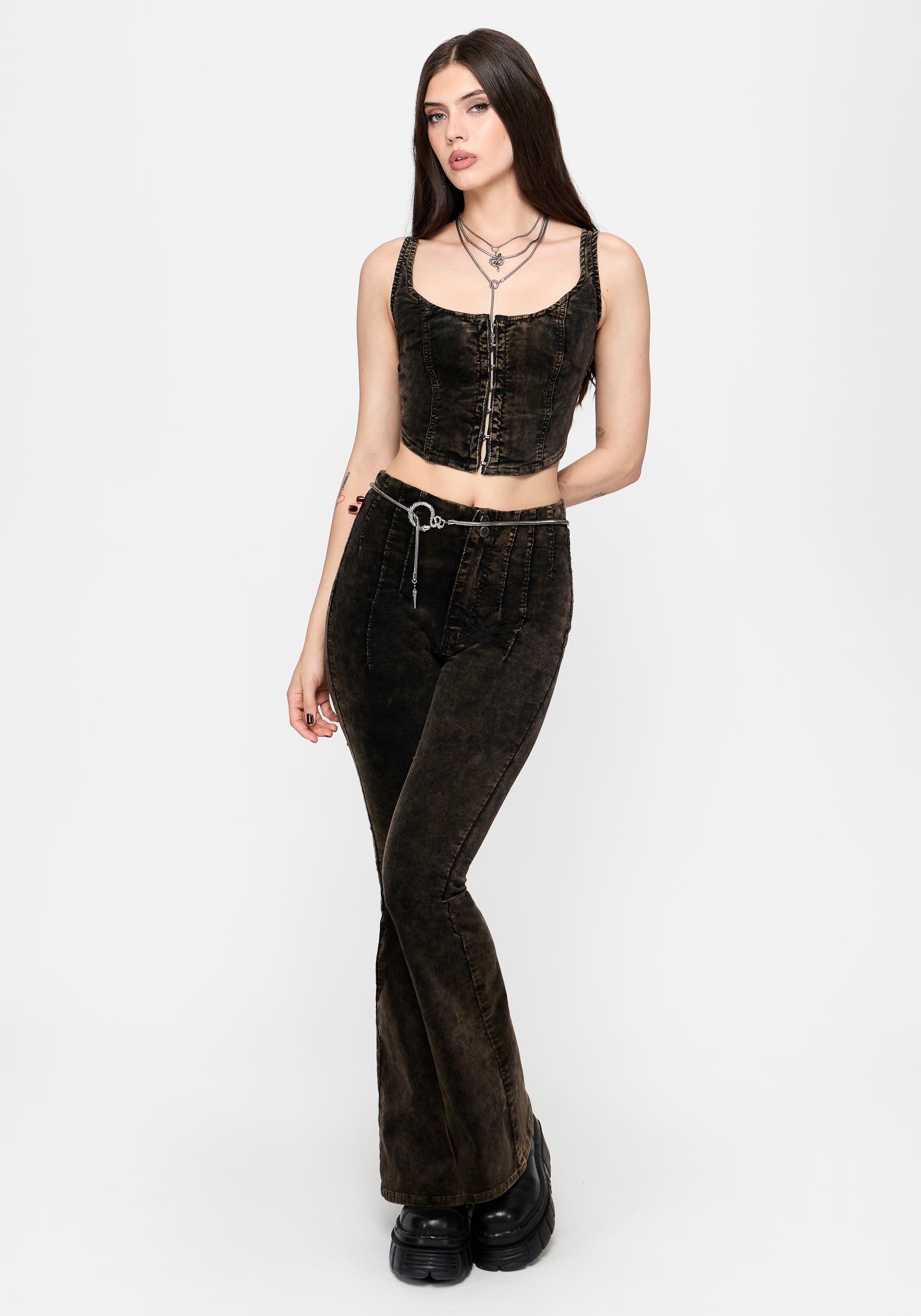 Reign Brushed Denim Ausgestellt Jeans