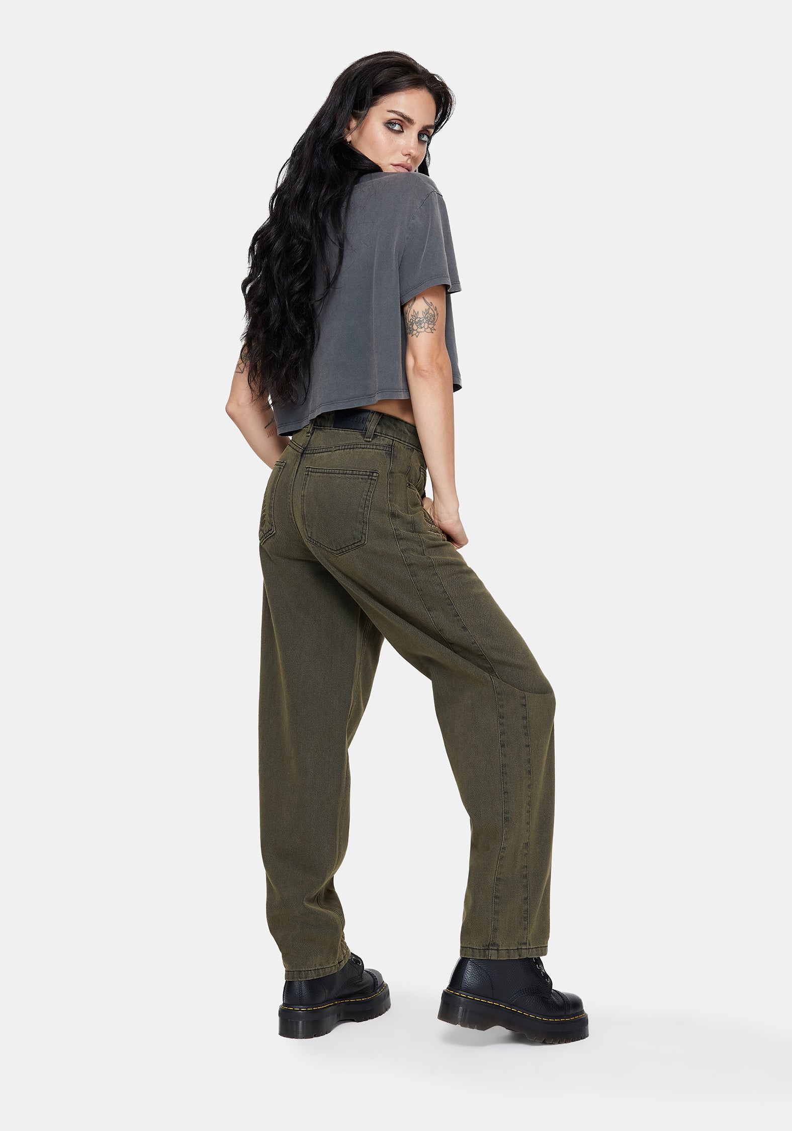 Prism Fass Bein Bestickt Jeans