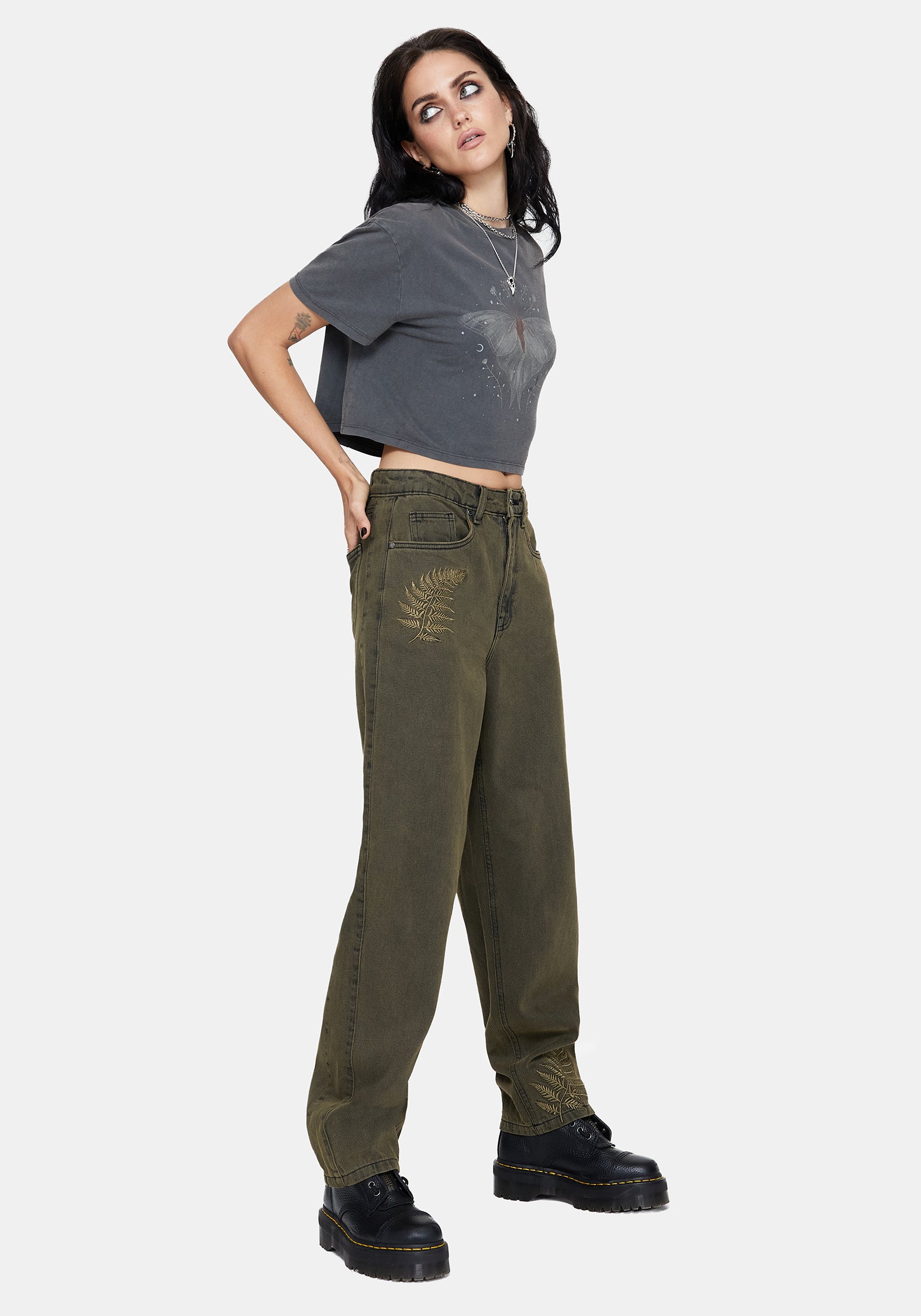 Prism Fass Bein Bestickt Jeans