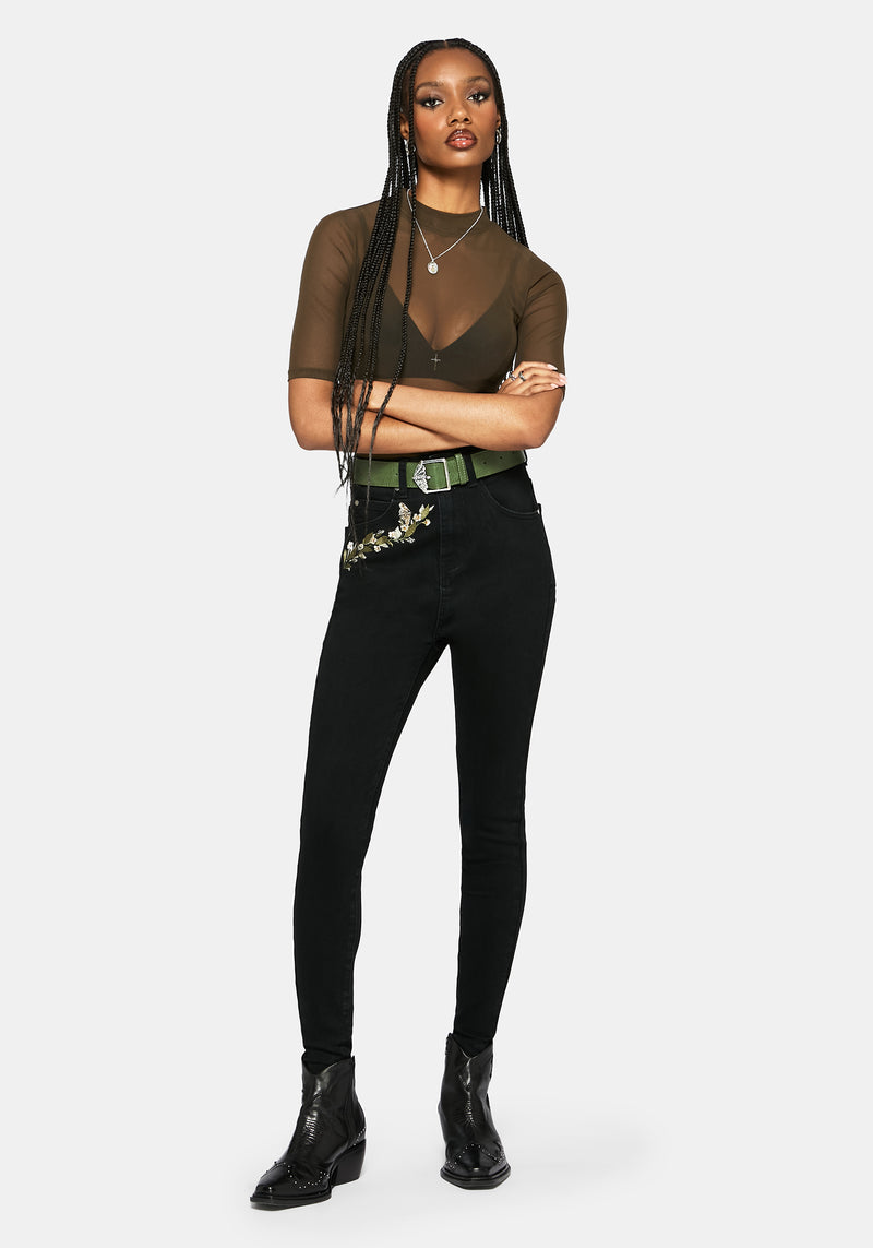 Abundance Embroidered Denim Skinny Jean