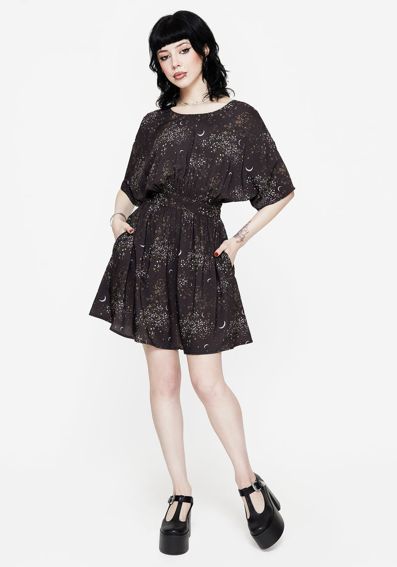 Peaseblossom Celestial Krawatte Back Mini Kleid