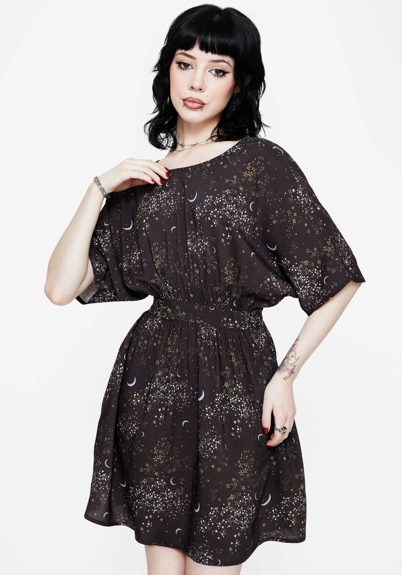 Peaseblossom Celestial Krawatte Back Mini Kleid