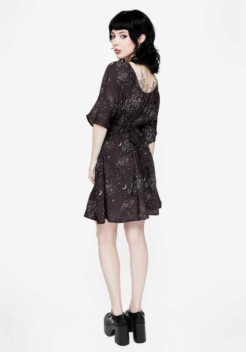Peaseblossom Celestial Krawatte Back Mini Kleid