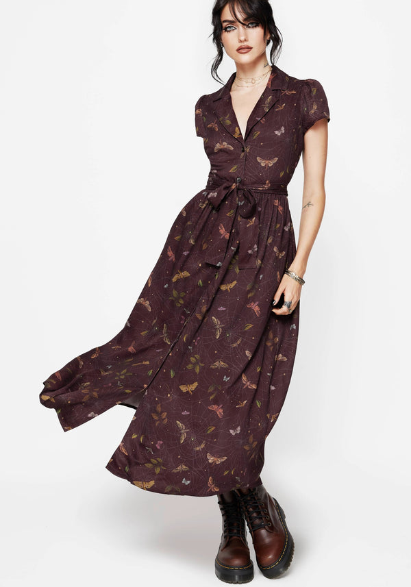 Celia Motte Bedruckt Midi Hemd Kleid