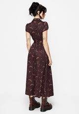 Celia Moth Printed Midi Shirt Dress