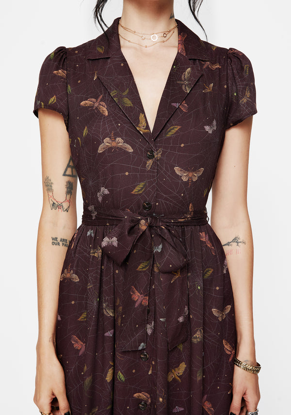 Celia Motte Bedruckt Midi Hemd Kleid