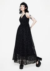 Faustina Beflockt Chiffon Maxi Cami Kleid
