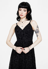 Faustina Beflockt Chiffon Maxi Cami Kleid