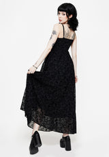Faustina Beflockt Chiffon Maxi Cami Kleid
