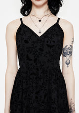 Faustina Beflockt Chiffon Maxi Cami Kleid