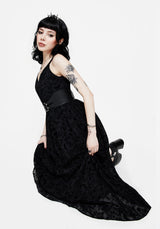 Faustina Beflockt Chiffon Maxi Cami Kleid