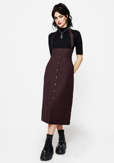 New Age Neckholder Hals Schürzenkleid Midi Kleid