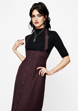 New Age Neckholder Hals Schürzenkleid Midi Kleid