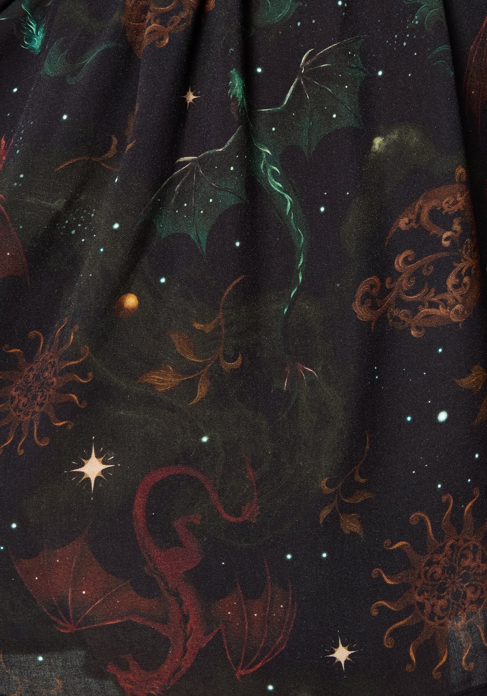 Phoenix Dragon Bedruckt Mini Hemd Kleid