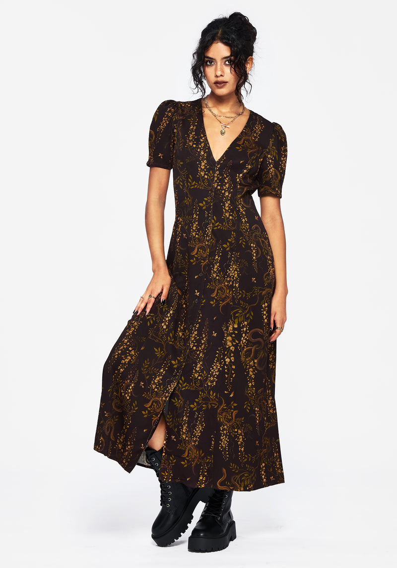 Azazel Schlange Bedruckt Midaxi Kleid