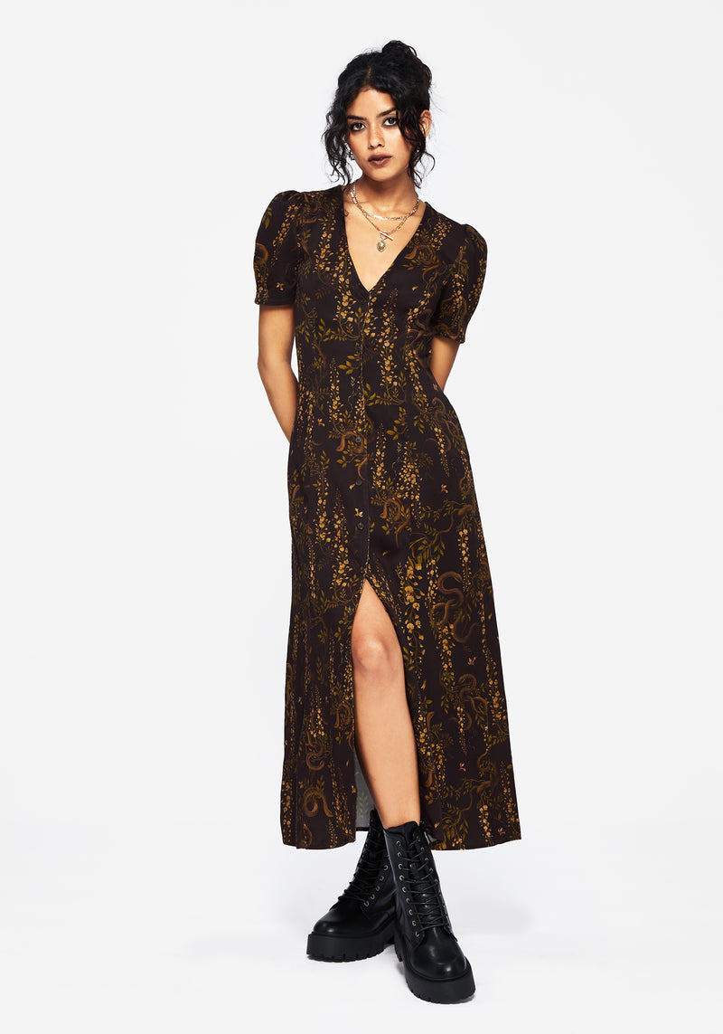 Azazel Schlange Bedruckt Midaxi Kleid