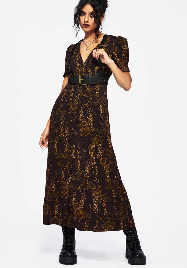 Azazel Schlange Bedruckt Midaxi Kleid