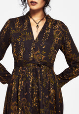 Azazel Schlange Bedruckt Gürtel Mini Kleid