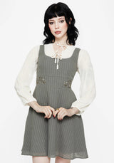 Koax Baumwolle Bestickt Schürzenkleid Mini Kleid