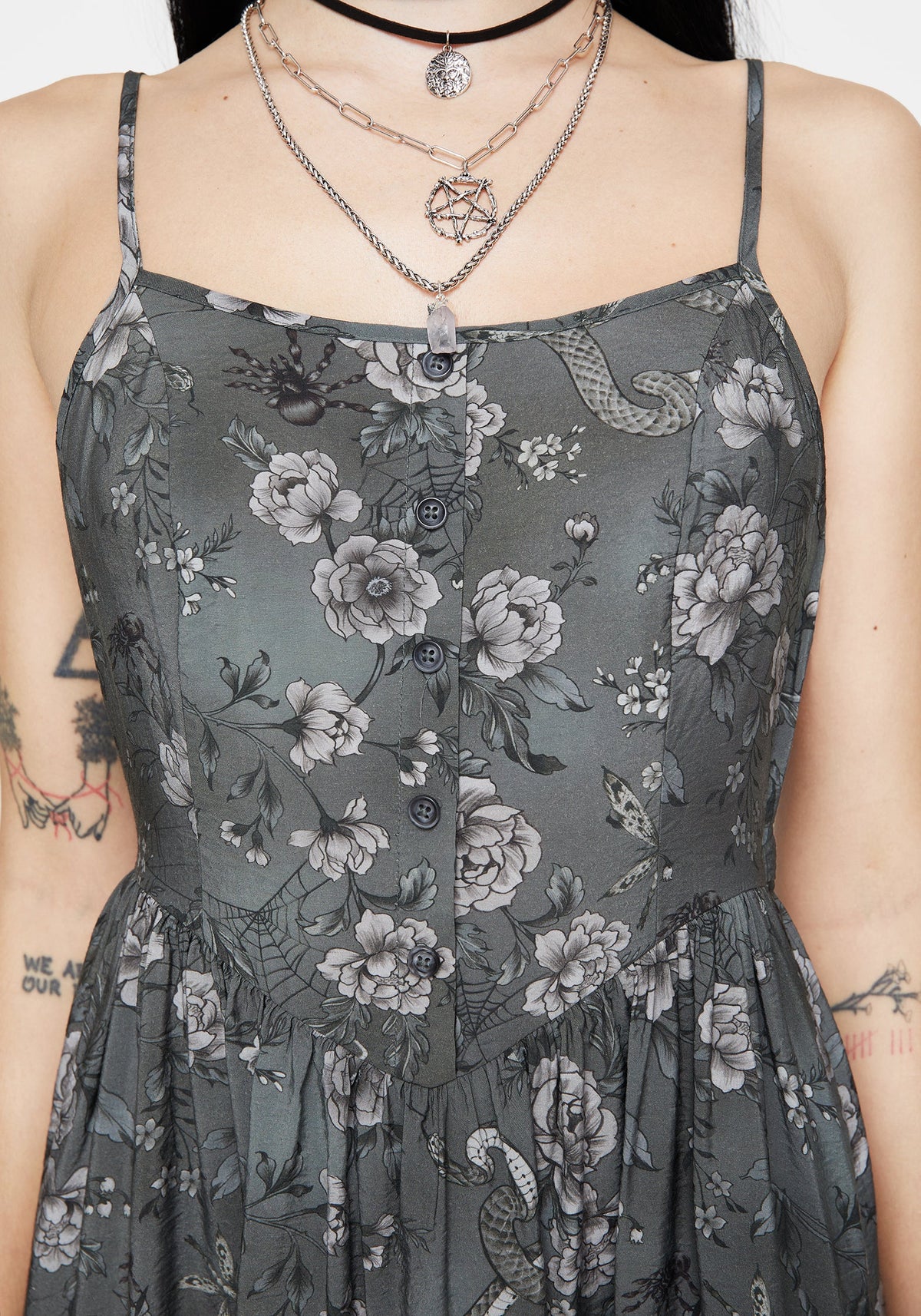 Meadow Blumenmuster Serpent Druck Cami Midi Kleid